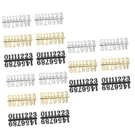 LALAFINA 45 Sets Arabic Clock Numerals Replacement DIY Digital Numbers Black Gold and Silver for Wall Clocks Easy Installation