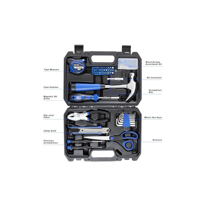 Prostormer 93-Piece Tool Kit, Basic Household Repair Tool Set with