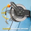 HOZEREEL Steel Retractable Air Hose Reel,3/8" x 50 ft Heavy