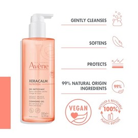 Avene XeraCalm Nutrition, Gel limpiador nutritivo, 500ml