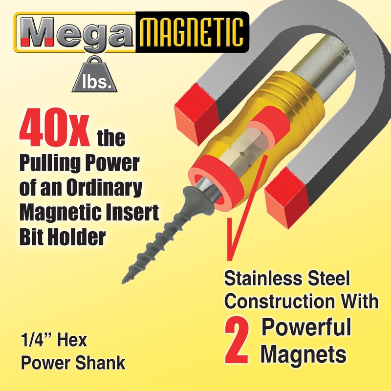 IVY Classic 44850 3/8" Square to 1/4" Hex Mega-Magnetic Impact
