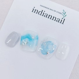 Ink Marble Pedi Tips - Pedi Tip Full Set (10P) / 잉크마블 페디팁 - 페디팁 전체세트 (10P)