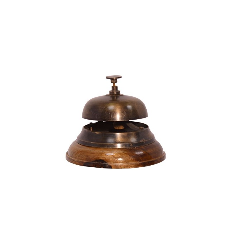Decoratie Table Bell, Hotel Bell, Vintage Brass 11.9 cm