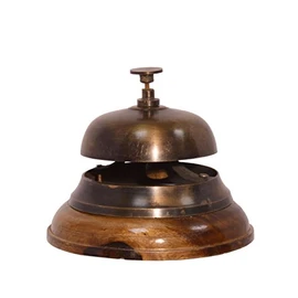 Decoratie Table Bell, Hotel Bell, Vintage Brass 11.9 cm