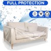 2 Pack Plastic Sofa Covers, 255 x 135cm Waterproof Sofa