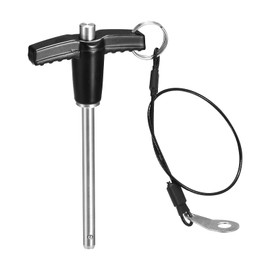 QUARKZMAN T Handle Locking Pins 13/64" Pin Diameter 2-23/64" Use Length Stainless Steel Push Switch Quick Release Pin with Lanyard Cable (5mm-60mm)