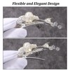 Bridal Hair Clips, 2 Pcs White Flower Hair Clip, Wedding