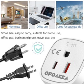 European Travel Plug Adapter, US to Europe PlugAdapter, TypeE/F Plug Adapters, Germany France Plug Adapter, Adaptors for European Outlets, USA to EU Spain Portugal Netherlands, Norway 2-Pack White