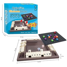 WTZWYFWJ Shut The Box Dice Game 4 Players, Elimination Board Game, Rainbow Puzzle Chess Game, Rainbow Ball Elimination Game, Board Games, Holiday, Entertaining Game, Pub Games