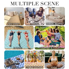 Large Yoga Blanket Turkish Beach Black Throw Black Blanket Towel Women Birthday 30th 40th 50th 60th Ideas Mother Day Grandma Nana Wife Sister Girlfriend Her Female Boss Teacher Father Husband Son