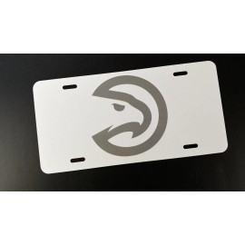 Unbranded Atlanta Hawks Pacman logo Aluminum License Plate laser etched car tag