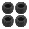 uxcell 4Pcs Male Thread Socket Pipe Plugs, M18-1.5x12mm Carbon Steel