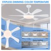 Surtime Ceiling Fans with Lights-47 Low Profile Ceiling Fan with