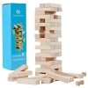 Speedarmis Mini Tumble Tower, 54PCS Wooden Stacking Game for Teens