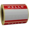 'Hello My Name is' Stickers/Name Label Tags - 250 Red