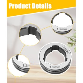 Drive Roll Kit Replacement .045" Flux Cored Fits For Lincoln Power MIG 216,255XT,350MP,LN-15,Power Feed 25M,LF-72,LN-25 PRO,LN-25 PRO Dual Power 045"VK-Groove,Replaces KP1696-035C