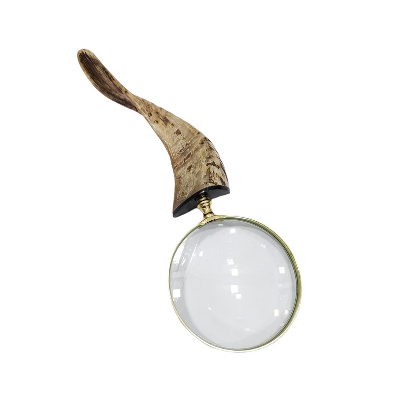 Nautical Solid Brass Handcraft Magnifying Glass with Buffalo Horn Handle