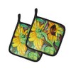 Caroline's Treasures JMK1267PTHD Sunflowers Pair of Pot Holders Kitchen Heat