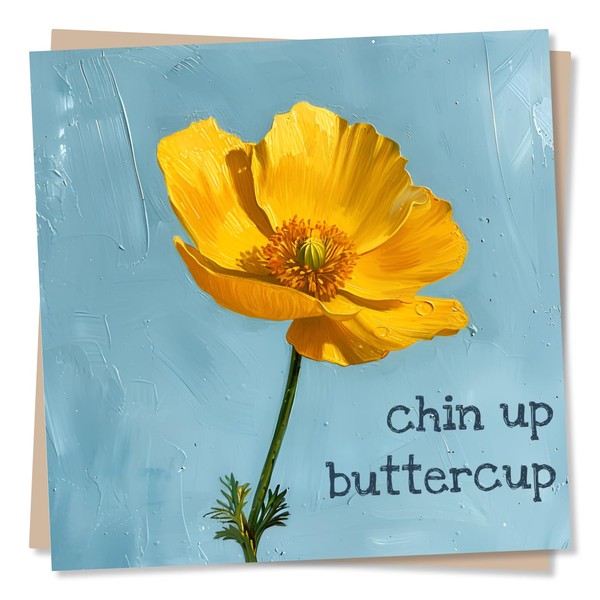 Beautiful Buttercup Positive Thoughts Card For A Friend Or Loved