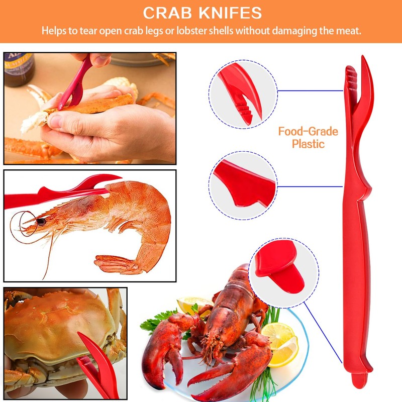 Crab Crackers And Tools, Crab Leg Cracker Tool Set Of