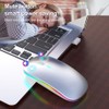 HXSJ Wireless Mouse Rechargeable for Windows/XP/Vista/Me 2.4G Colorful Light Office