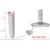 HTH HTHomeprod Wall Mount Range hood Extension Adjustable Kitchen Upper