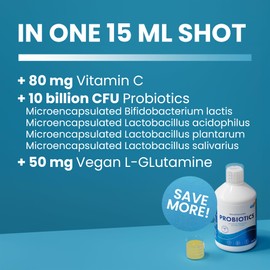 Swedish Nutra Swedish Nutra - Probiotics - 2 Packs of 500ml, 66 Day Supply I for Gut Health I 100% Natural Lemon Flavour | Vegan and Gluten-Free