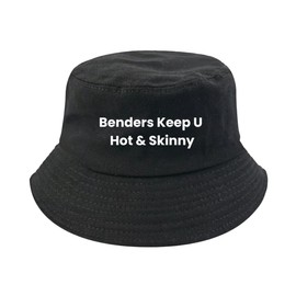 Rave Wearhouse Bucket Hat Unisex for Men Women Fashion Fishing Hat Cute Fisherman Cap (US, Alpha, Medium, Standard, Benders Keep U Hot & Skinny)