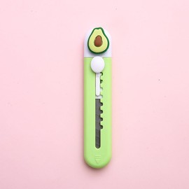 Avocado Box Cutter Retractable, Sharp Utility Knife Retractable, Cute Box Cutters for Office, Home, Arts Crafts, Cartons, Cardboard, Utility Knives, Knives (3H076)