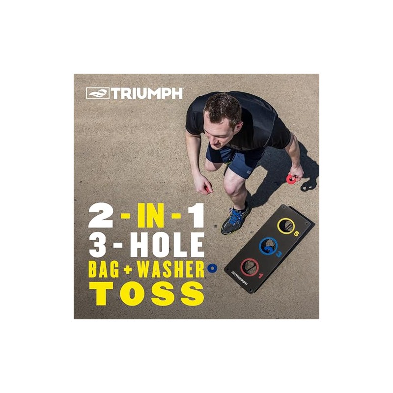 Triumph Sports 2-in-1 3 Hole Bags and Washer Toss Combo