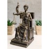 Ebros Seated Lady Justice in Blindfold with Scales and Sword