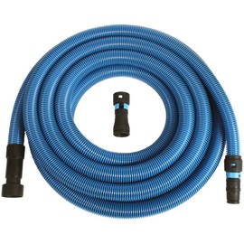 Cen-Tec Systems 94522 Antistatic Wet/Dry Vacuum Hose for Shop Vacs with Universal Power Tool Adapter Set, 30 Ft, Blue