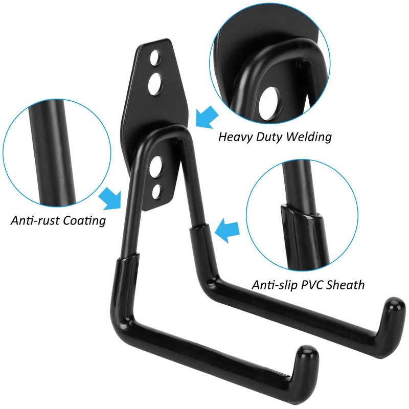 Suprom 6 Pack Garage Hooks Heavy Duty, 4.9 inch Utility
