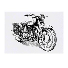 Azeeda 'Motorrad' Temporäres Tattoo - Hautfreundlicher & Ungiftiger Abziehbild · Wasserfest (TO00060659)