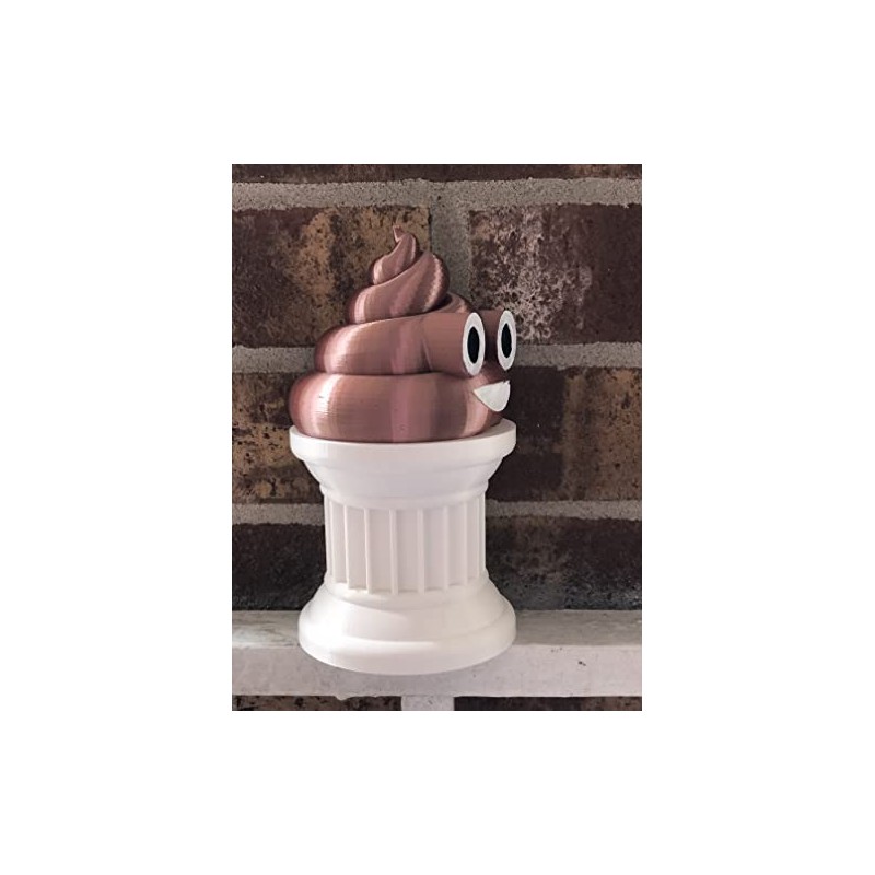 Znet3D Poop Emoji Trophy - Featuring Hand Painted Eyes &