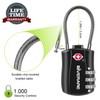 3 Pack TSA Approved Luggage Locks, Combination Travel Cable Padlocks,