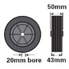 Trailer caravan jockey wheel spare plastic wheel Pt no. LMX448