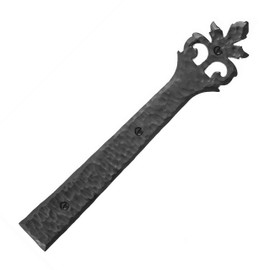 4 Pack 9 inch Faux Door Hinges Black Decorative Strap Hinge Wrought Iron Strap Barn Door Strap Hinges, Farm Gate Hinge, Carriage Door Hardware The Tuscan Series by Borderland Rustic Hardware