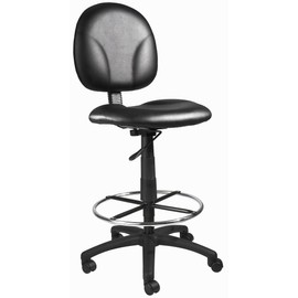 Boss Office Products Stand Up Caressoft Drafting Stool without Arms in Black