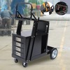 Welding Cart, Heavy Duty 360° Rolling Welder Cart with 4