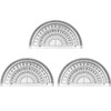 LICQIC 3Pcs Clear Plastic Protractor 180 Degrees 4 Inches for