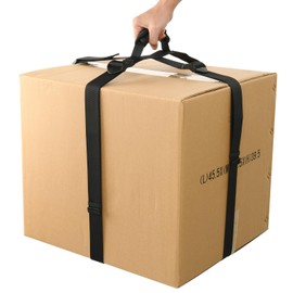 Cosmos Box Carrying Strap with Handle, Adjustable Handheld Belt for Moving and Lifting Heavy Objects, Cross Style Moving Straps Heavy Duty Lifting Strap for Luggage Groceries (126 Inch)