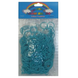 Endless Possibilities 600 Colorful Loom Bands With Crochet Hook and Buckles - Turquiose