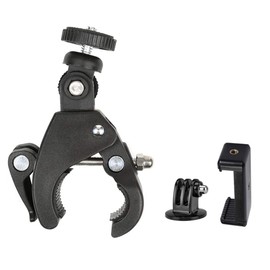 D&F Universal Bike Mount Holder Quick Release Pipe Clamp Mounts with 1/4 Screw and Phone Clip for all GoPro Hero 13/12/11/10/9 Action Cameras & Smartphone