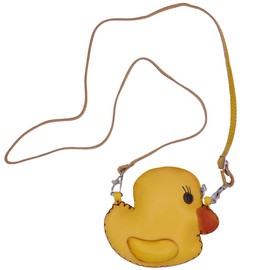 FUSMYE Cowhide Duck Shape Coin Purse Pouch, Mini Crossbody Bag, Novelty Cute Wallet Gifts For women kids, Portable Small Storage Bag