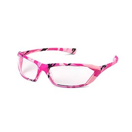 Gateway Safety 23PC80 Metro Ultra-Stylish Eye Safety Glasses, Clear Lens, Women, Pink Camo Frame