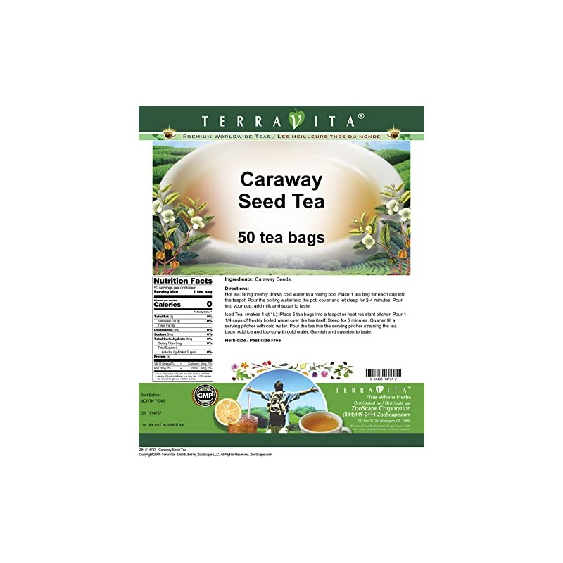 Caraway Seed Tea (50 tea bags, ZIN: 514737)