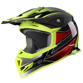 GLX GX23 Dirt Bike/Motocross Helmet - Sear Yellow, Medium - DOT Approved
