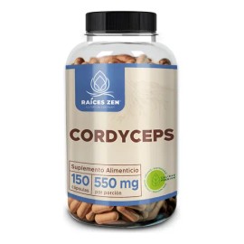 Cordyceps Suplemento 150 Cápsulas Raíces Zen Premium Sin Sabor