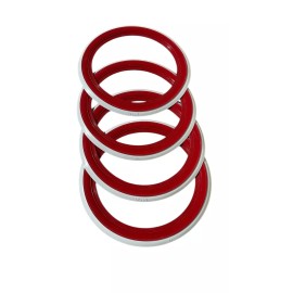 Atlas white wall tire inserts 14" RED/WHITE Combo 2" Wall Thickness, set of 4